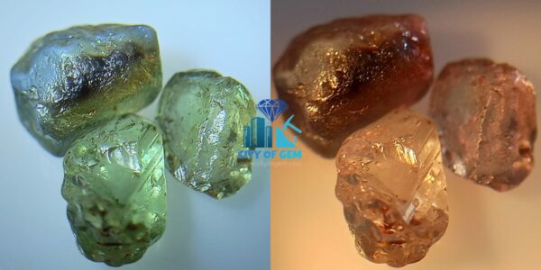 Ceylon Natural Alexandrite Cats Eye with small alexandrite couple (all facet grade) - city of gem Ratnapura