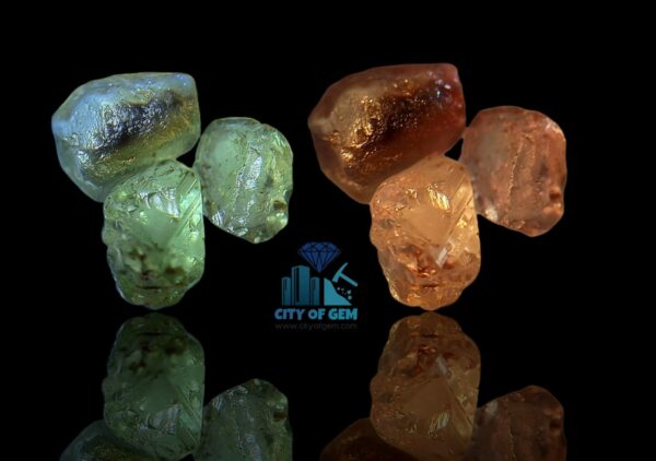 Ceylon Natural Alexandrite Cats Eye with small alexandrite couple (all facet grade) - city of gem Ratnapura