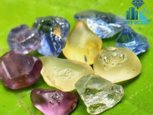 Ceylon Natural Sapphire Facet Grade Rough Gemstones Collection from Ratnapura Mining