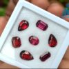 Natural Pink & Red Garnet Faceted Gemstones Collection with Purplish Rhodolites - City of gem Ratnapura
