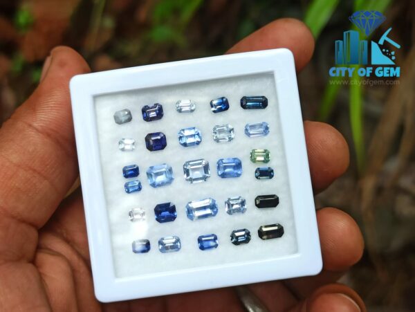 Gem Quality Blue Sapphire Faceted Gemstones Collection - Octagon Shape - city of gem Ratnapura
