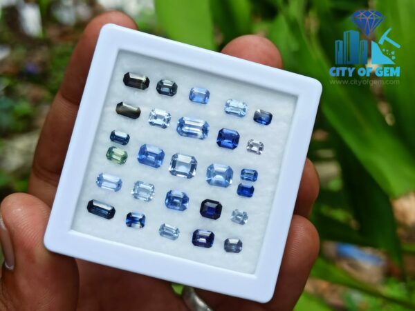 Gem Quality Blue Sapphire Faceted Gemstones Collection - Octagon Shape - city of gem Ratnapura