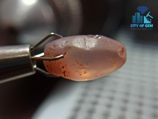 Ceylon Natural Padparadscha Sapphire Rough Gem Couple - King Sapphire - City of gem ratnapura