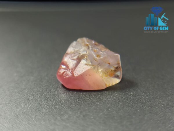 Ceylon Natural Padparadscha Sapphire Rough Gem Couple - King Sapphire - City of gem ratnapura