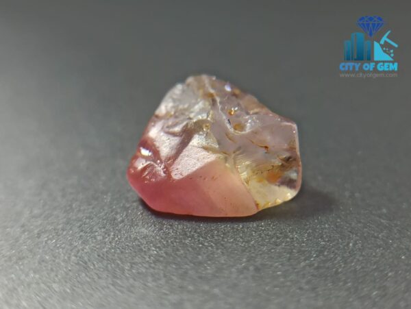 Ceylon Natural Padparadscha Sapphire Rough Gem Couple - King Sapphire - City of gem ratnapura