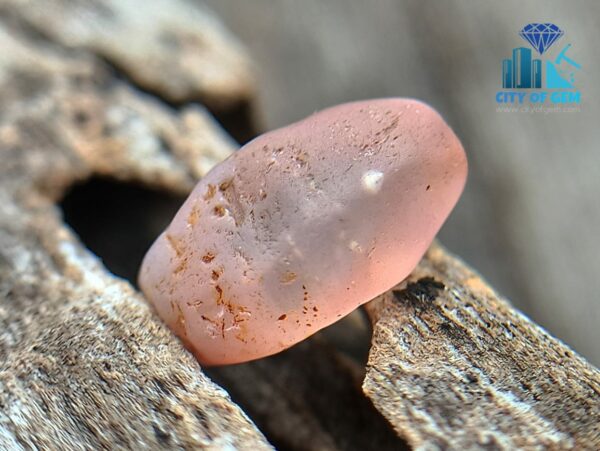 Ceylon Natural Padparadscha Sapphire Rough Gem Couple - King Sapphire - City of gem ratnapura