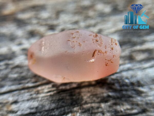 Ceylon Natural Padparadscha Sapphire Rough Gem Couple - King Sapphire - City of gem ratnapura