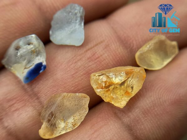 Facet Grade Ceylon Natural Sapphire Rough Gemstones Collection - City of gem ratnapura
