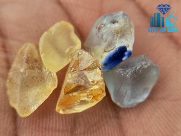 Facet Grade Ceylon Natural Sapphire Rough Gemstones Collection - City of gem ratnapura