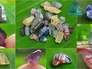 CEYLON NATURAL SAPPHIRE CRYSTAL COLLECTION WITH UNIQUE BEAUTIES