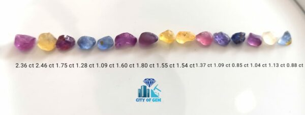 Ceylon Natural Facet Grade Rough Sapphire Collection with Colour shifting sapphire - city of gem ratnapura