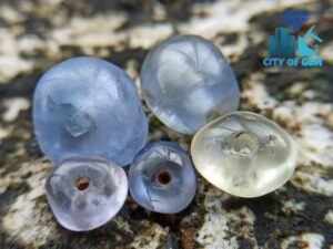 Ancient Natural Sapphire Necklace Beads from Sri Lanka mukkaru stones - Gem History