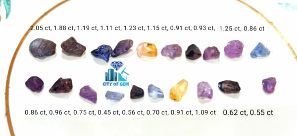 Facet Grade Rough Ceylon Natural Sapphire Collection - city of gem ratnapura