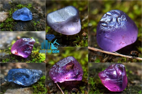 CEYLON NATURAL UNHEATED SAPPHIRES FACET GRADE MIX COLOR ROUGH COLLECTION - city of gem ratnapura