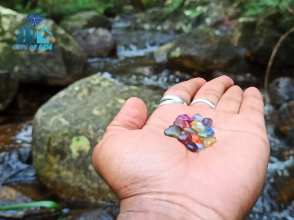 4_Facet Grade Natural Multicolour Rough Gemstones Collection - city of gem ratnapura
