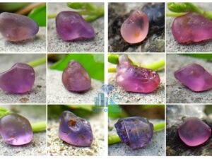 14_Facet Grade Ceylon Natural Sapphire Rough Stones - Pink to Purple Color Range - city of gem ratnapura