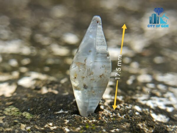 6_Natural Double Terminated Bipyramidal Sapphire Complete Crystal - city of gem ratnapura