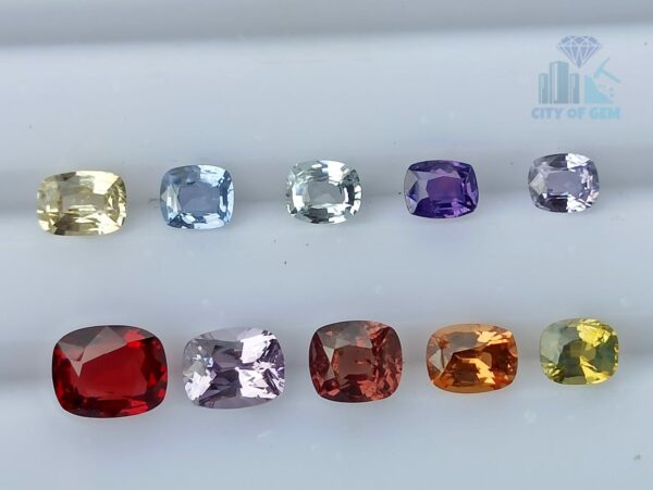 4_Ceylon Natural Mix Variety of Cushion Shape Gemstones collection - city of gem ratnapura