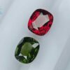 1_Green & Red - Natural Green Zircon and Red Garnet Couple from Sri Lanka -City of gem ratnapura