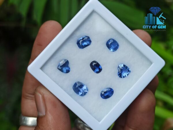 7_Ceylon Natural Blue Sapphire Faceted Gemstones Collection 1-2 Ct Range - city of gem ratnapura