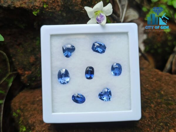 7_Ceylon Natural Blue Sapphire Faceted Gemstones Collection 1-2 Ct Range - city of gem ratnapura