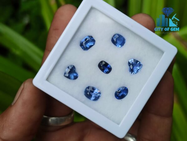 6_Ceylon Natural Blue Sapphire Faceted Gemstones Collection 1-2 Ct Range - city of gem ratnapura