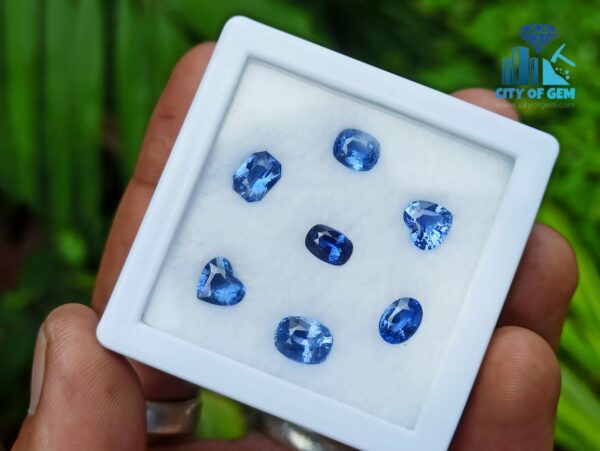 7_Ceylon Natural Blue Sapphire Faceted Gemstones Collection 1-2 Ct Range - city of gem ratnapura