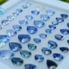 7_Faceted Blue Sapphire Pear Shape Gemstones Collection
