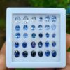 4_Faceted Blue Sapphire Pear Shape Gemstones Collection