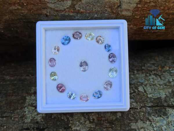 3_Ceylon Natural Faceted Sapphire Mix Color Oval shape collection! - city of gem