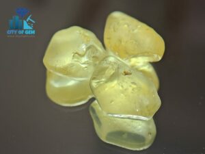 3_Facet Grade High Quality Natural Yellow Sapphires Rough - city of gem ratnapura