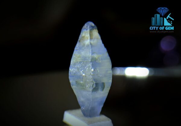3_Sapphire Complete Double Terminated Bipyramidal Crystal with Good Transparency