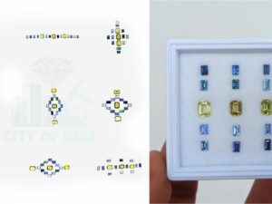 2_Faceted Blue Sapphire & Chrysoberyl Gemstones Set - city of gem ratnapura