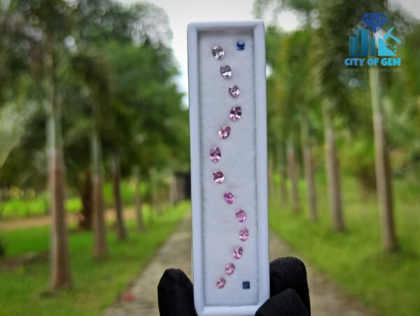 1_Ceylon Pink Sapphire with Blue Sapphire Faceted Gemstones Collection - city of gem