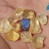 3_Facet Grade Ceylon Natural Yellow Sapphire Collection with Blue Sapphire - City of gem ratnapura