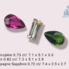 2_3 in one set - Natural Champagne Sapphire, Rhodolite Garnet & Kornerupine Gemstones