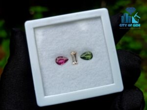 2_3 in one set - Natural Champagne Sapphire, Rhodolite Garnet & Kornerupine Gemstones