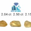 3_Facet Grade Ceylon Natural Yellow Sapphire Collection with Blue Sapphire - City of gem ratnapura