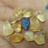 3_Facet Grade Ceylon Natural Yellow Sapphire Collection with Blue Sapphire - City of gem ratnapura