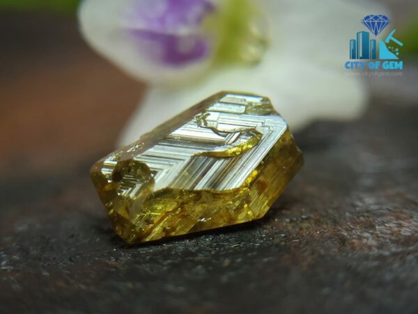 Rare Natural Chrysoberyl Crystal Couple With Naturally Occurred Growth Marks