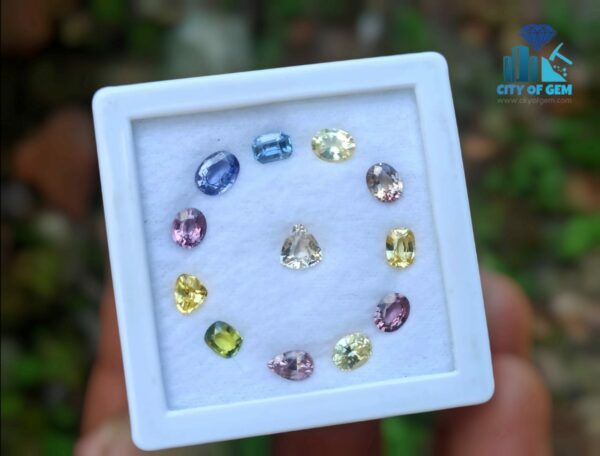 3_Faceted Natural Ceylon Sapphire Collection - city of gem ratnapura