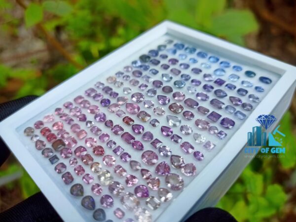 4_Natural Ceylon Sapphire Faceted Gemstones Collection - city of gem ratnapura