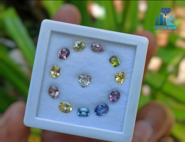 3_Faceted Natural Ceylon Sapphire Collection - city of gem ratnapura