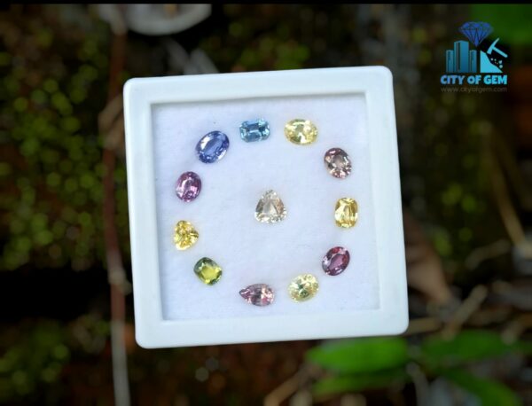 3_Faceted Natural Ceylon Sapphire Collection - city of gem ratnapura