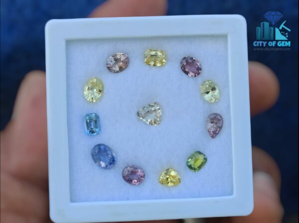 3_Faceted Natural Ceylon Sapphire Collection - city of gem ratnapura