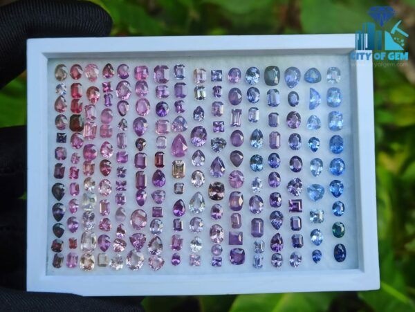 4_Natural Ceylon Sapphire Faceted Gemstones Collection - city of gem ratnapura