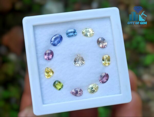3_Faceted Natural Ceylon Sapphire Collection - city of gem ratnapura