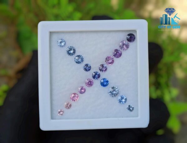 Natural Ceylon Sapphire Faceted Round Shape Collection