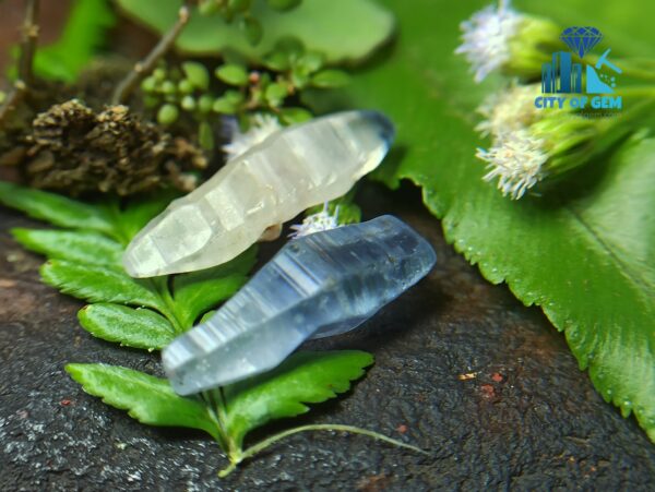 2_Ceylon Natural sapphire Crystal Couple city pf gem blue sapphire and white sapphire with blue color band