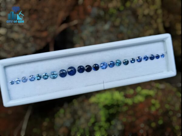 Blue Sapphire Round Collection With Various Shades Of Blue Color Ranges